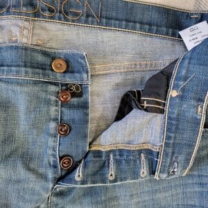 GOLDSIGN Hisjean Boyfriend Fit Button Fly Ankle Jeans Womens Size 30 X 27
